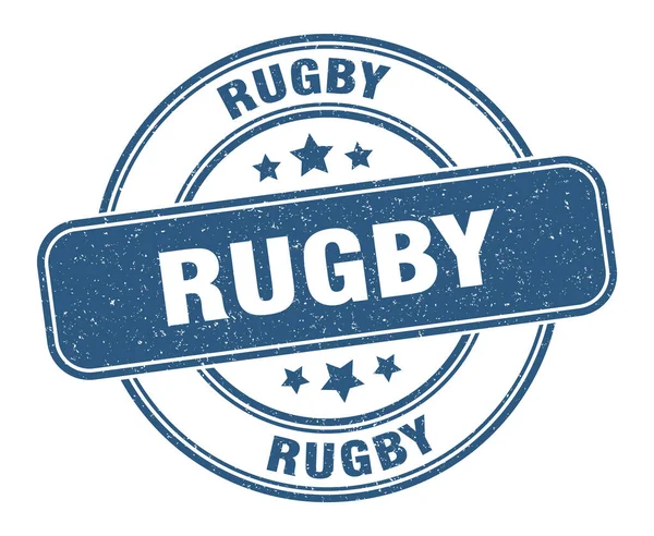 Rugbystämpel Rugbyskylt Runda Grunge Etikett — Stock vektor