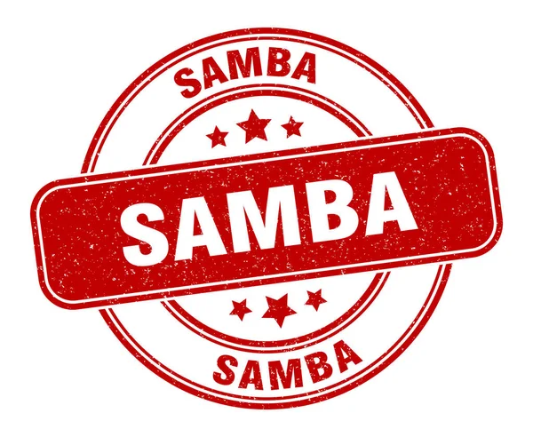 Samba Stamp Samba Sign Grunge Label — Stock Vector