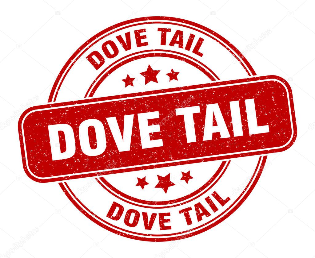 dove tail stamp. dove tail sign. round grunge label