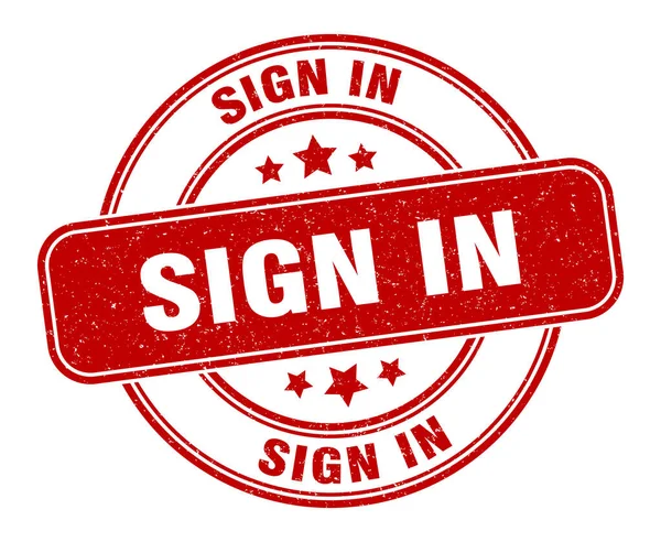 Podpisz Pieczątkę Podpisz Okrągła Etykieta Grunge — Wektor stockowy