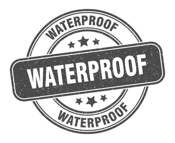 Waterproof Stamp Waterproof Sign Grunge Label — Stock Vector