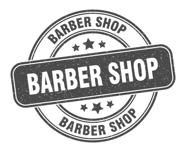 Selo Barbearia Sinal Barbearia Etiqueta Grunge Redonda —  Vetores de Stock