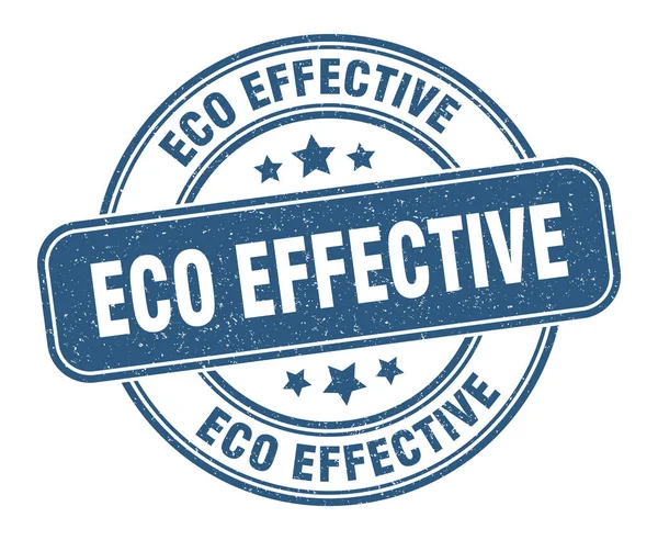 Eco Effectieve Stempel Eco Effectief Teken Ronde Grunge Label — Stockvector