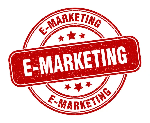 Timbre Marketing Marketing Signe Étiquette Ronde Grunge — Image vectorielle