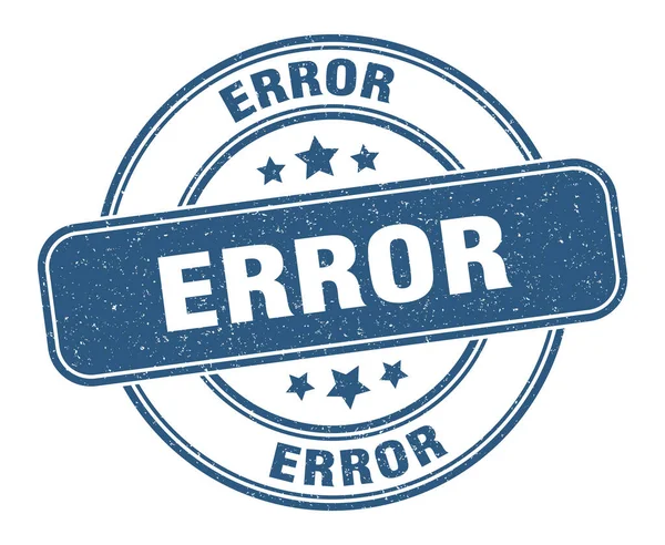 Error Stamp Error Sign Grunge Label — Stock Vector