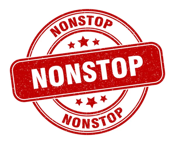 Nonstop Stempel Nonstop Schild Rundes Grunge Label — Stockvektor