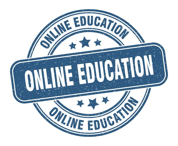 Online Bildungsstempel Online Bildungszeichen Rundes Grunge Label — Stockvektor