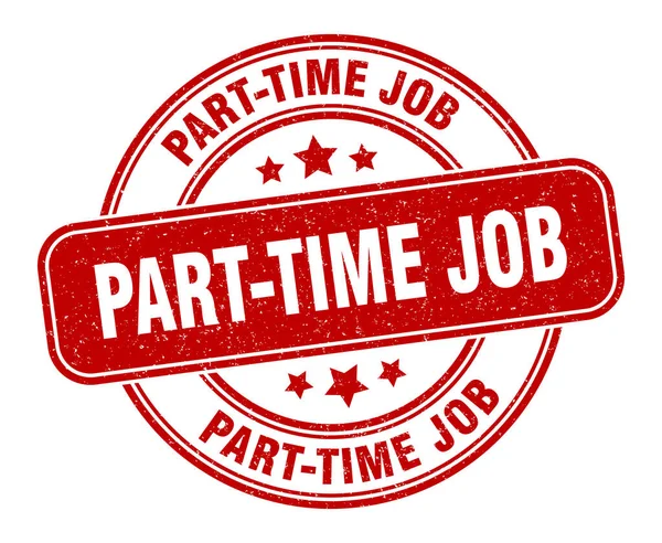 Timbro Del Lavoro Part Time Segni Lavoro Part Time Etichetta — Vettoriale Stock