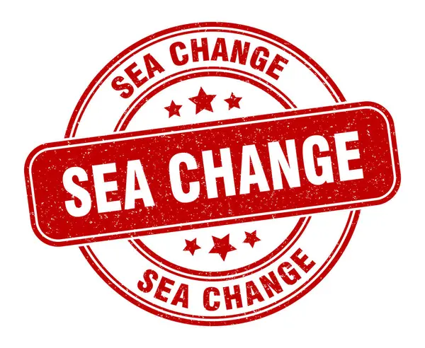 Sea Change Stamp Sea Change Sign Grunge Label — Stock Vector