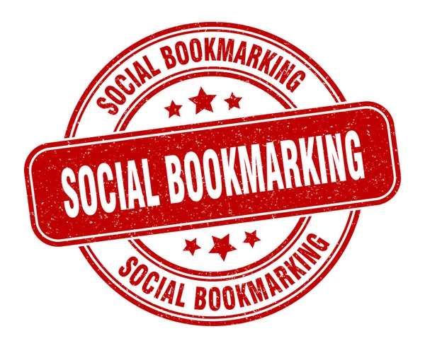 Social Bookmarking Stamp Social Bookmarking Sign Grunge Label — Stock Vector