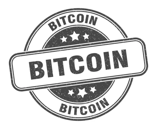 Bitcoin Stempel Bitcoin Tegn Rund Grunge Etiket – Stock-vektor