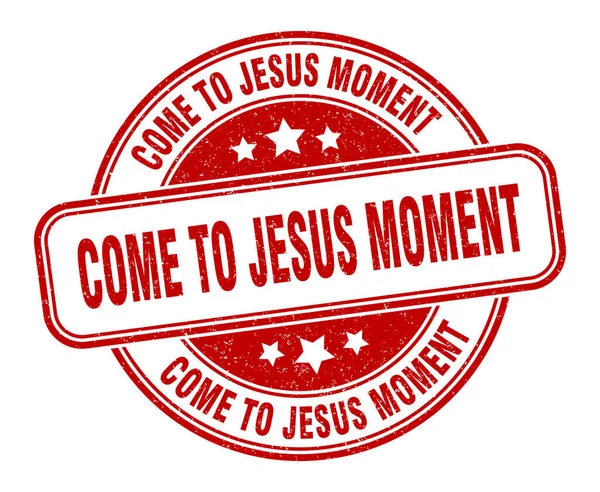 Kom Naar Jezus Moment Stempel Kom Naar Jezus Moment Teken — Stockvector