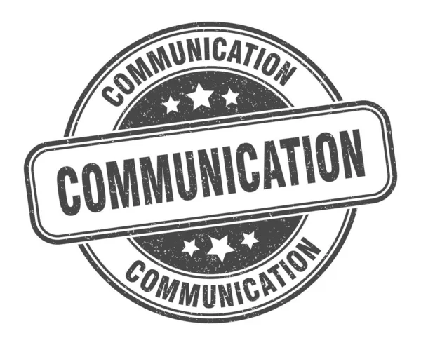 Sello Comunicación Señal Comunicación Etiqueta Grunge Redonda — Archivo Imágenes Vectoriales