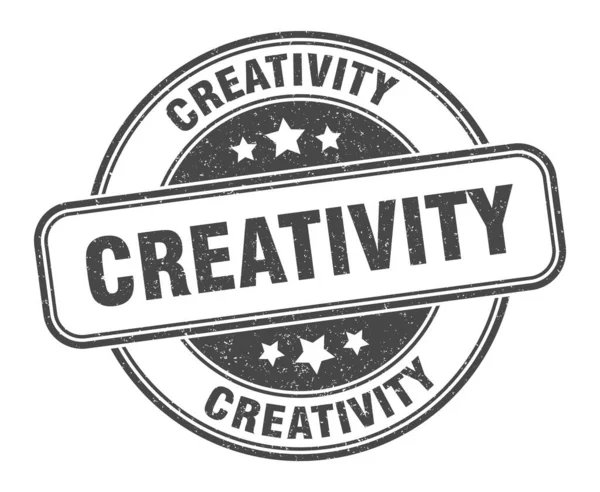 創造性のスタンプ 創造性のサイン ラウンドグランジラベル — ストックベクタ