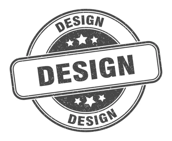 Timbro Design Segno Progettazione Etichetta Grunge Rotonda — Vettoriale Stock