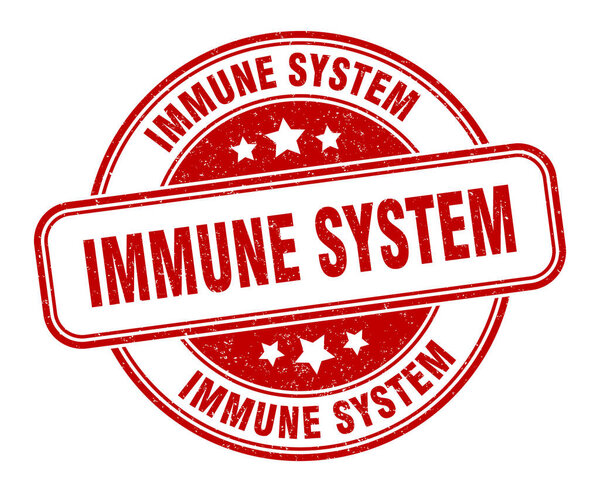 immune system stamp. immune system sign. round grunge label