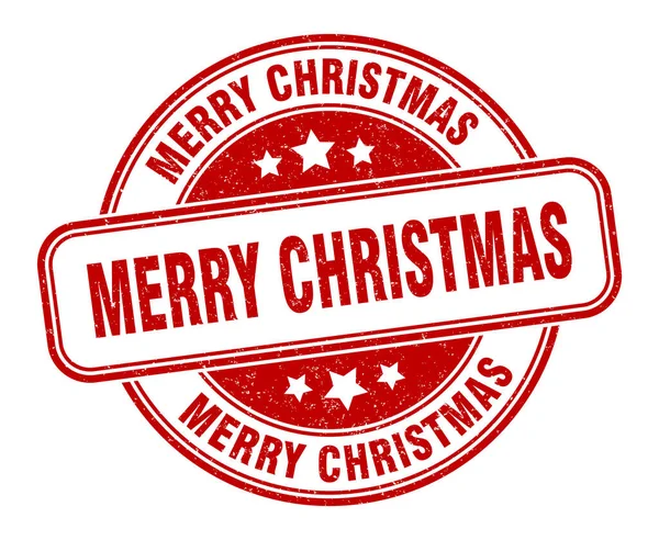 Feliz Sello Navidad Feliz Signo Navidad Etiqueta Grunge Redonda — Archivo Imágenes Vectoriales