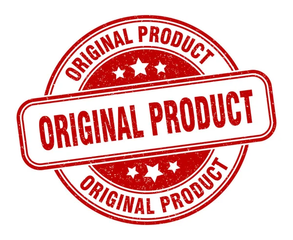 Timbre Produit Original Signe Produit Original Étiquette Ronde Grunge — Image vectorielle