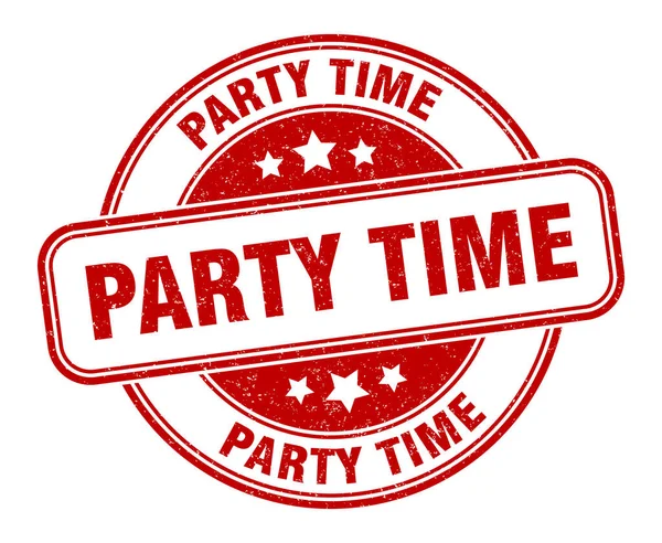 Party Time Stamp Party Time Sign Grunge Label — Stock Vector