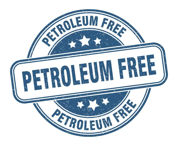 Petroleumfri Stämpel Petroleumfritt Tecken Runda Grunge Etikett — Stock vektor