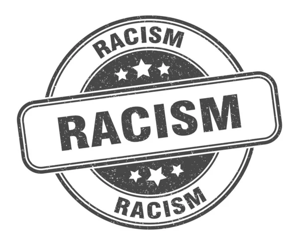 Sello Racismo Signo Racismo Etiqueta Grunge Redonda — Vector de stock