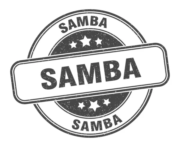 Sello Samba Signo Samba Etiqueta Grunge Redonda — Archivo Imágenes Vectoriales