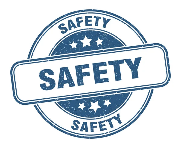 Sello Seguridad Señal Seguridad Etiqueta Grunge Redonda — Vector de stock
