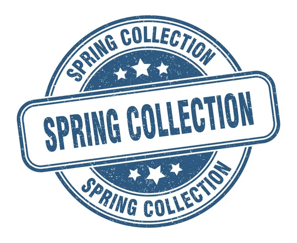 Sello Colección Primavera Señal Colección Primavera Etiqueta Grunge Redonda — Vector de stock