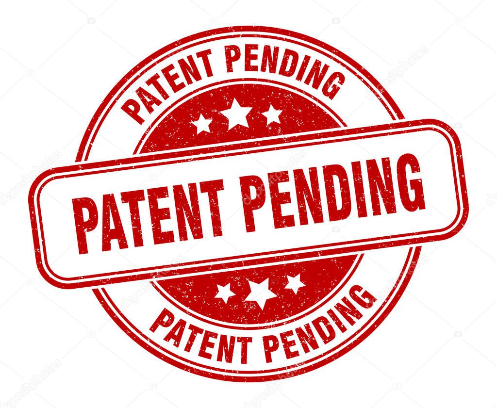 patent pending stamp. patent pending sign. round grunge label