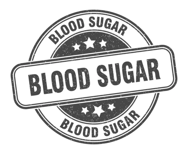 Sello Azúcar Sangre Señal Azúcar Sangre Etiqueta Grunge Redonda — Vector de stock