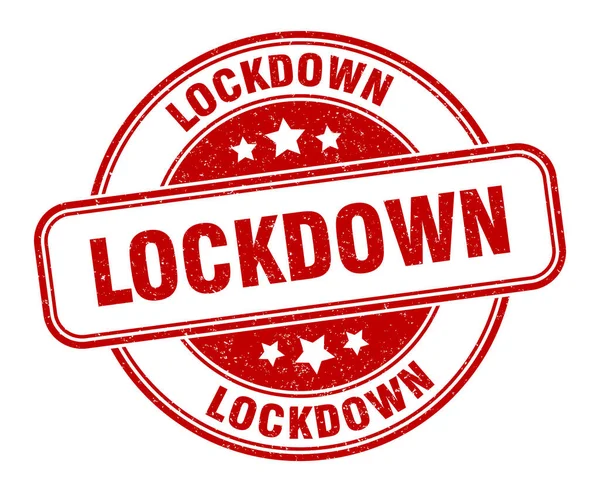 Lockdown Stamp Lockdown Sign Grunge Label — Stock Vector