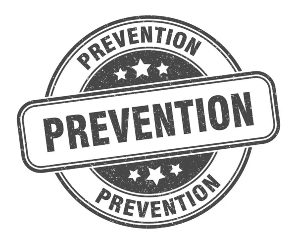 Timbro Prevenzione Segno Prevenzione Etichetta Grunge Rotonda — Vettoriale Stock