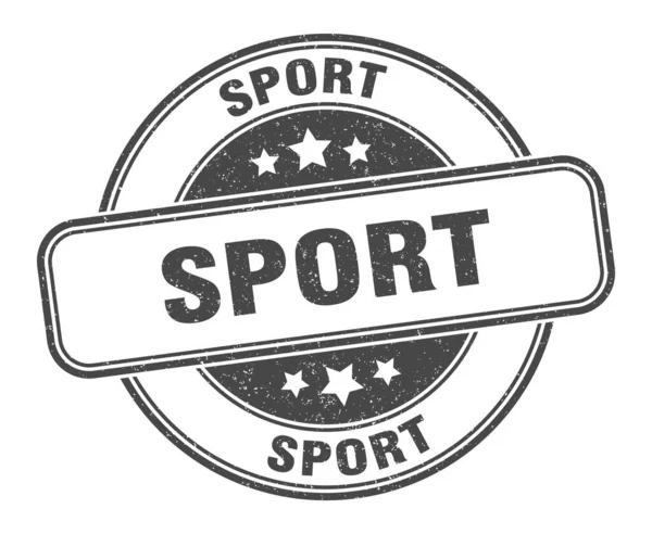 Spor Damgası Spor Işareti Yuvarlak Grunge Etiketi — Stok Vektör