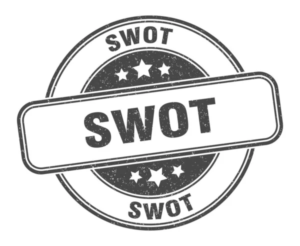 Swot Stamp Swot Sign Grunge Label — Stock Vector