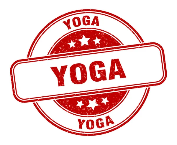 Yoga Stamp Yoga Sign Grunge Label — Stock Vector