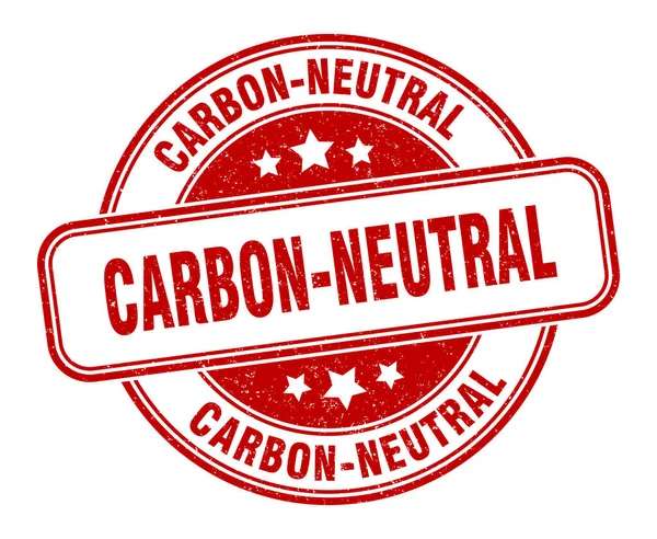 Co2 Neutraler Stempel Co2 Neutrales Zeichen Rundes Grunge Label — Stockvektor