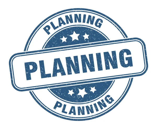 Planningsstempel Planningsbord Ronde Grunge Label — Stockvector