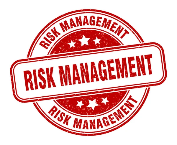 Risikomanagement Stempel Risikomanagement Zeichen Rundes Grunge Label — Stockvektor