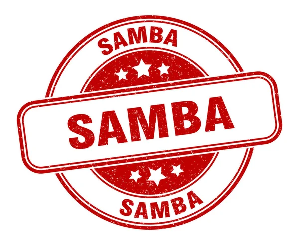 Samba Stamp Samba Sign Grunge Label — Stock Vector