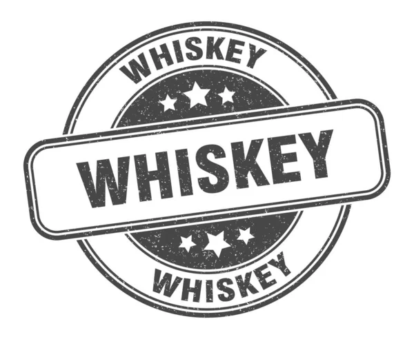 Znaczek Whisky Znak Whisky Okrągła Etykieta Grunge — Wektor stockowy
