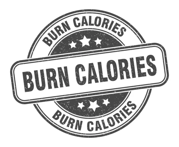 Bruciare Calorie Timbro Bruciare Calorie Segno Etichetta Grunge Rotonda — Vettoriale Stock