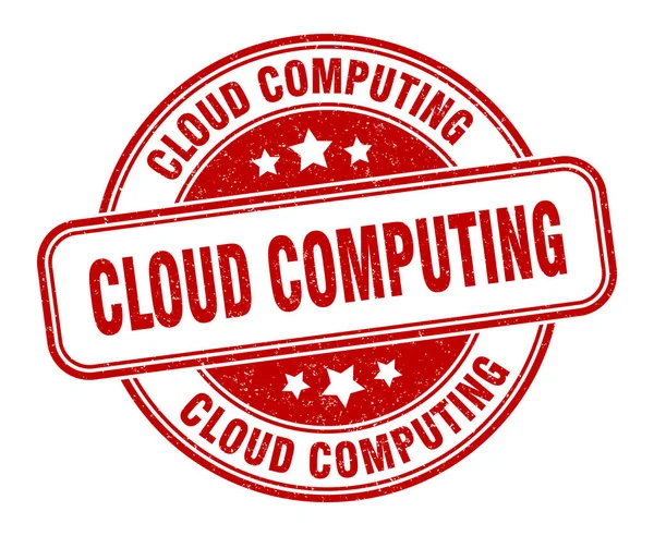 Cloud Computing Stempel Cloud Computing Zeichen Rundes Grunge Label — Stockvektor