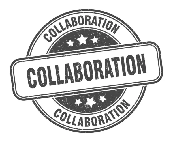 Σφραγίδα Συνεργασίας Σύμβολο Συνεργασίας Ετικέτα Grunge — Διανυσματικό Αρχείο