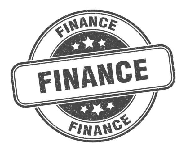 Finanční Razítko Finanční Znamení Kulatý Popisek Grunge — Stockový vektor
