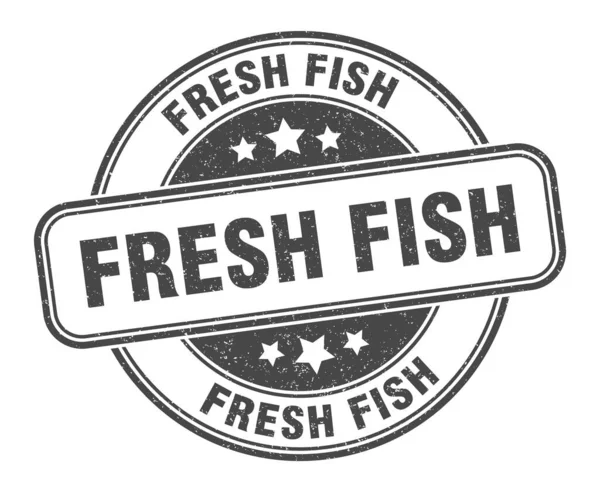 Fresh Fish Stamp Fresh Fish Sign Grunge Label — Stock Vector