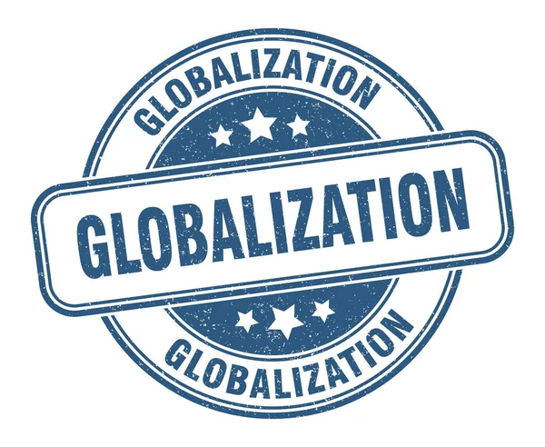 Timbro Globalizzazione Segno Della Globalizzazione Etichetta Grunge Rotonda — Vettoriale Stock