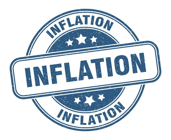 Inflationsmarke Inflationszeichen Rundes Grunge Label — Stockvektor
