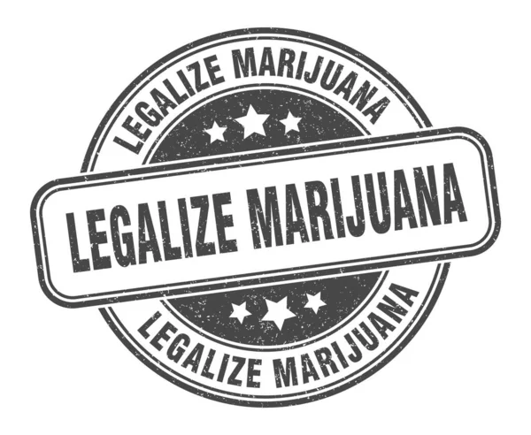 Legalizar Sello Marihuana Legalizar Signo Marihuana Etiqueta Grunge Redonda — Archivo Imágenes Vectoriales