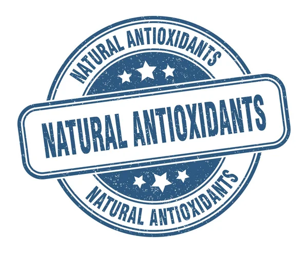 Natural Antioxidants Stamp Natural Antioxidants Sign Grunge Label — Stock Vector