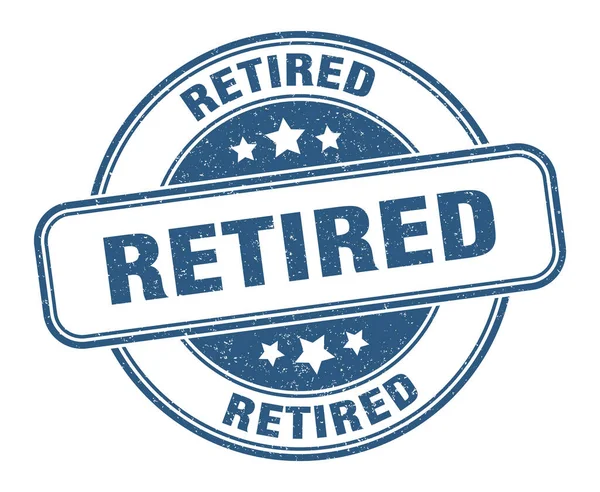 Retired Stamp Retired Sign Grunge Label — Stock Vector